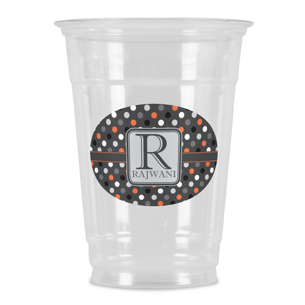 Custom Gray Dots Party Cups - 16oz (Personalized)