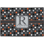 Gray Dots Door Mat - 36"x24" (Personalized)