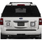 Gray Dots Personalized Square Car Magnets on Ford Explorer