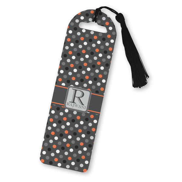 Custom Gray Dots Plastic Bookmark (Personalized)