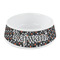 Gray Dots Plastic Pet Bowls - Small - MAIN