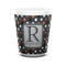 Gray Dots Shot Glass - White - FRONT