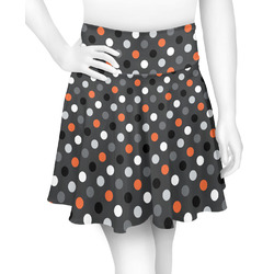 Gray Dots Skater Skirt