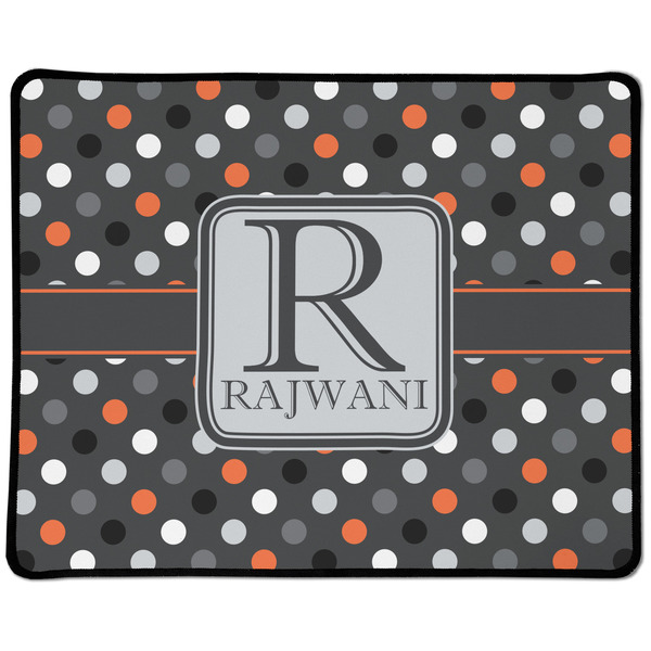 Custom Gray Dots Large Gaming Mouse Pad - 12.5" x 10" (Personalized)