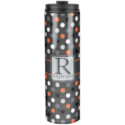 Gray Dots Stainless Steel Skinny Tumbler - 20 oz (Personalized)
