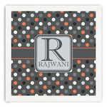 Gray Dots Paper Dinner Napkins (Personalized)