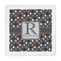 Gray Dots Decorative Paper Napkins (Personalized)