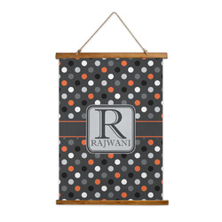 Gray Dots Wall Hanging Tapestry - Tall (Personalized)