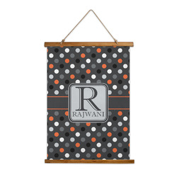 Gray Dots Wall Hanging Tapestry (Personalized)