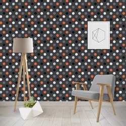 Gray Dots Wallpaper & Surface Covering (Water Activated - Removable)