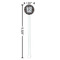 Gray Dots White Plastic 5.5" Stir Stick - Round - Dimensions