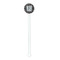 Gray Dots White Plastic 5.5" Stir Stick - Round - Single Stick