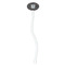 Gray Dots White Plastic 7" Stir Stick - Oval - Single Stick