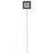 Gray Dots White Plastic Stir Stick - Double Sided - Square - Single Stick