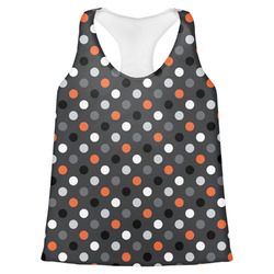 Gray Dots Womens Racerback Tank Top - Large