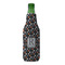 Gray Dots Zipper Bottle Cooler - FRONT (bottle)