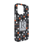 Gray Dots iPhone Case - Plastic - iPhone 13 (Personalized)