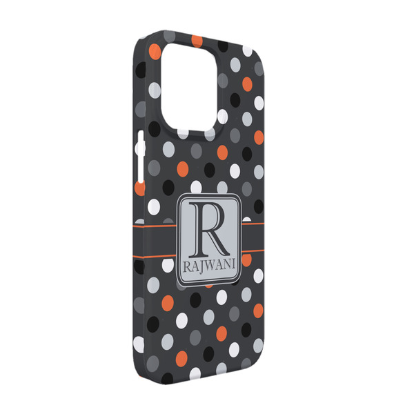 Custom Gray Dots iPhone Case - Plastic - iPhone 13 (Personalized)