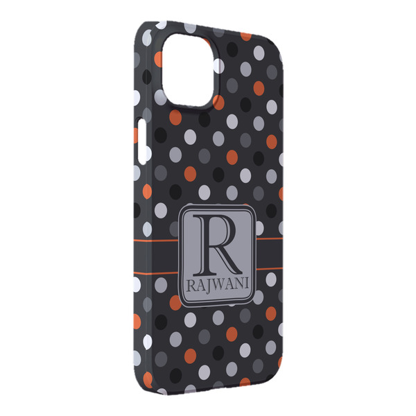 Custom Gray Dots iPhone Case - Plastic - iPhone 14 Pro Max (Personalized)