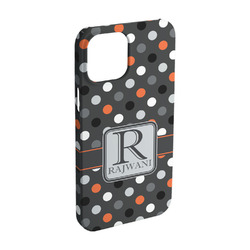 Gray Dots iPhone Case - Plastic - iPhone 15 (Personalized)