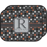 Gray Dots Car Floor Mats (Back Seat) (Personalized)