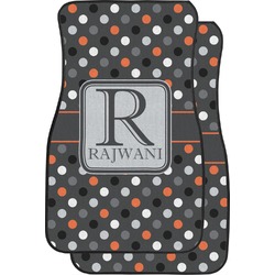 Gray Dots Car Floor Mats (Personalized)