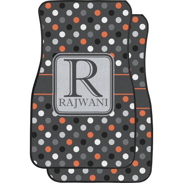 Custom Gray Dots Car Floor Mats (Personalized)