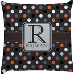 Gray Dots Decorative Pillow Case (Personalized)