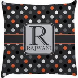 Gray Dots Decorative Pillow Case (Personalized)