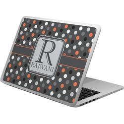 Gray Dots Laptop Skin - Custom Sized (Personalized)