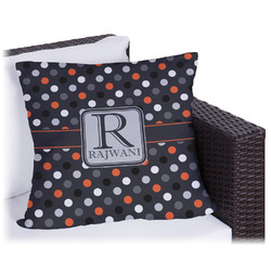 Gray Dots Outdoor Pillow - 20" (Personalized)