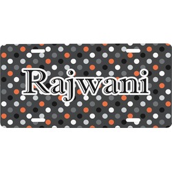 Gray Dots Front License Plate (Personalized)