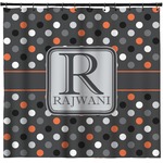 Gray Dots Shower Curtain (Personalized)