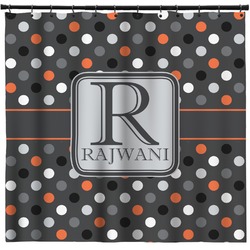 Gray Dots Shower Curtain - 71" x 74" (Personalized)