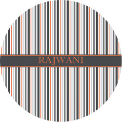 Gray Stripes Multipurpose Round Labels - 1" (Personalized)