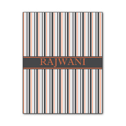 Gray Stripes Wood Print - 11x14 (Personalized)