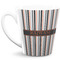 Gray Stripes 12 Oz Latte Mug - Front Full