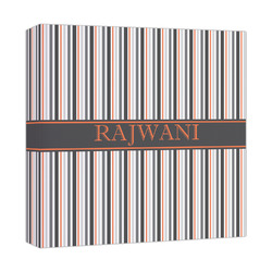 Gray Stripes Canvas Print - 12x12 (Personalized)