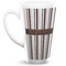 Gray Stripes 16 Oz Latte Mug - Front