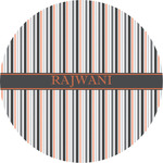 Gray Stripes Multipurpose Round Labels - 2" (Personalized)