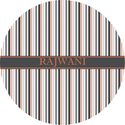 Gray Stripes Multipurpose Round Labels - 2" (Personalized)