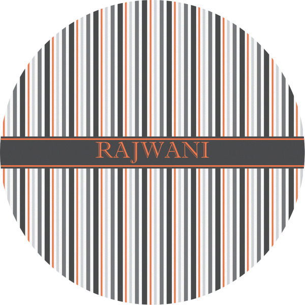 Custom Gray Stripes Multipurpose Round Labels - 2" (Personalized)