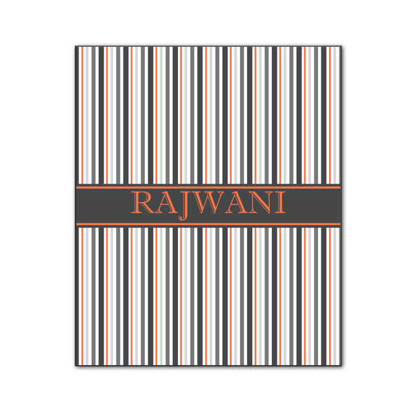 Custom Gray Stripes Wood Print - 20x24 (Personalized)