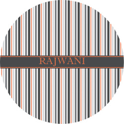 Gray Stripes Multipurpose Round Labels - Custom Sized (Personalized)