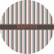 Gray Stripes 3" Multipurpose Round Labels - Single Sticker