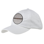 Gray Stripes Baseball Cap - White (Personalized)