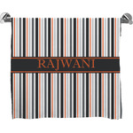 Gray Stripes Bath Towel (Personalized)