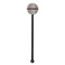 Gray Stripes Black Plastic 5.5" Stir Stick - Round - Single Stick