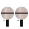 Gray Stripes Black Plastic 7" Stir Stick - Double Sided - Round - Front & Back