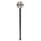 Gray Stripes Black Plastic 7" Stir Stick - Round - Single Stick